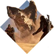 A sandworm emerges on Arrakis in Dune Awakening game.