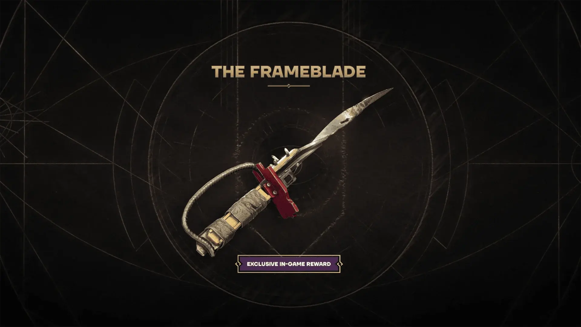 Exclusive in-game reward – the Frameblade knife skin.